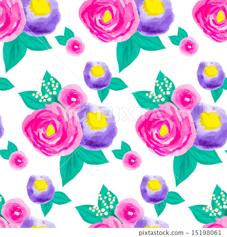 Watercolor seamless floral pattern 15198061