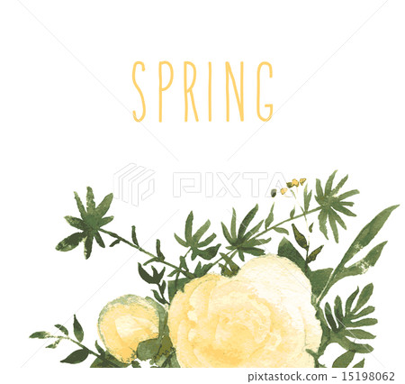 Hand Painted flowe vector 15198062