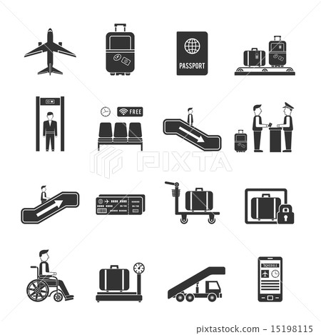 Airport travel icons 15198115