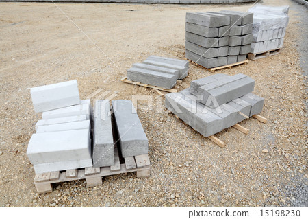 Road works, roadside stones and gravel Road works, roadside stones and gravel 15198230