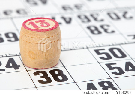 Wooden barrel lotto with number thirteen Wooden barrel lotto with number thirteen 15198295
