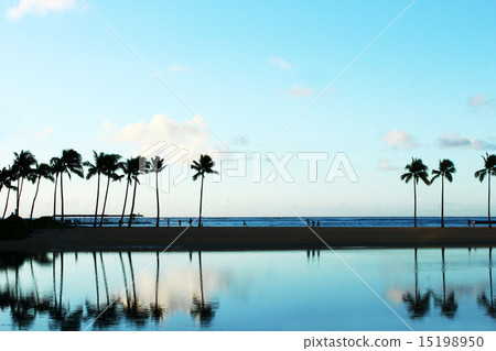 夏威夷檀香山海灘日出之前 夏威夷檀香山海灘日出之前 15198950