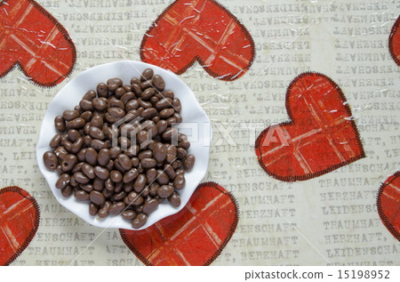 Small chocolates balls in a plate Small chocolates balls in a plate 15198952