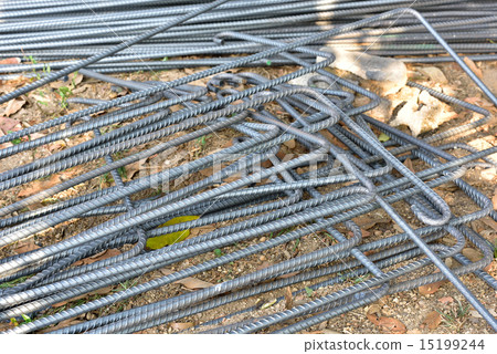 Steel rods or bars used to construction job 15199244