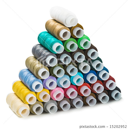 Pyramid of the Sewing multi colored thread Pyramid of the Sewing multi colored thread 15202952
