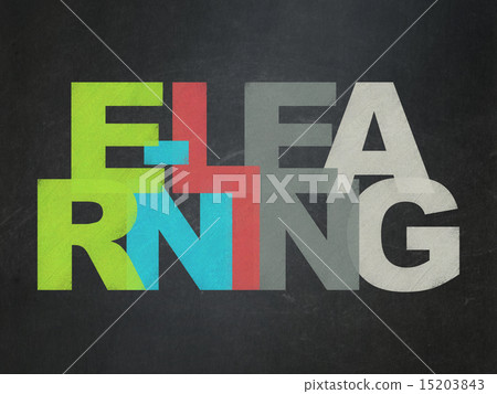 Education concept: E-learning on School Board background 15203843