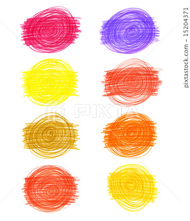Set of abstract color drawn elements Set of abstract color drawn elements 15204371