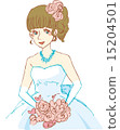 新娘·婚禮禮服·婚禮·新娘·傳染媒介例證，手寫樣式 15204501