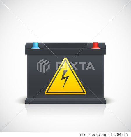 Car battery, front view. 15204515