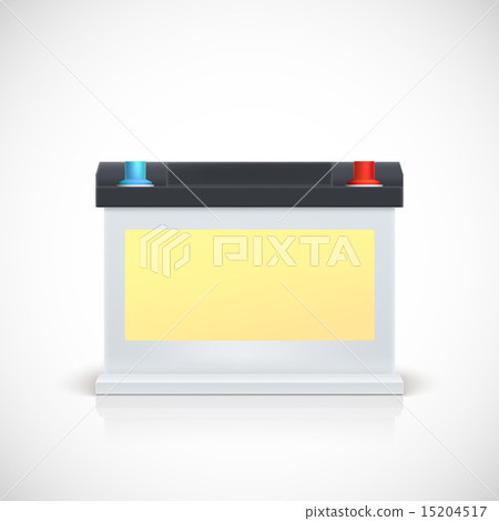 Car battery, front view. 15204517