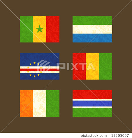 Flags of Senegal, Cape Verde, Ivory Coast, ... Flags of Senegal, Cape Verde, Ivory Coast, ... 15205097