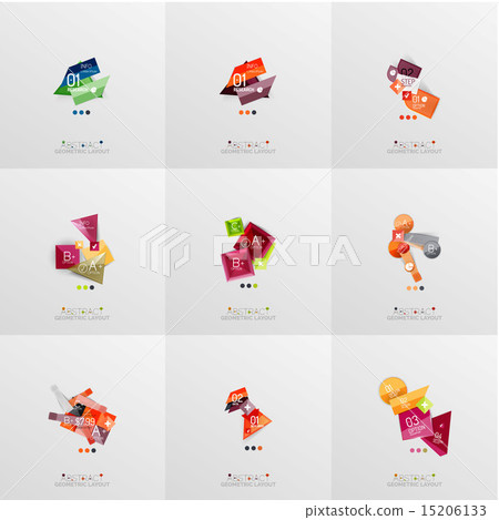 Set of paper graphic layouts Set of paper graphic layouts 15206133