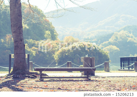 Background material Landscape with bench 15206213
