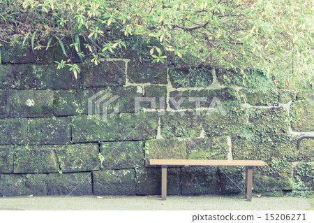 Background material Landscape with bench 15206271