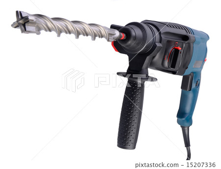 Electric drilling machine on a white Electric drilling machine on a white 15207336