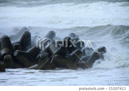 粗糙的波浪和波浪擦除塊 粗糙的波浪和波浪擦除塊 15207421