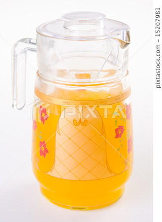Orange juice in jar. on background Orange juice in jar. on background 15207981