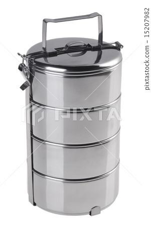 Metal Tiffin, Food Container On White Metal Tiffin, Food Container On White 15207982
