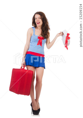 Young woman preparing for vacation Young woman preparing for vacation 15209154