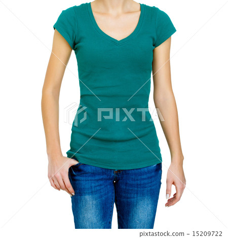 Young woman isolated on a white background. Casual style girl is Young woman isolated on a white background. Casual style girl is 15209722