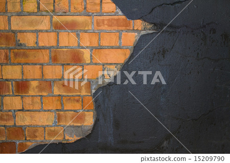 Brick and concrete wall. Urban background 15209790