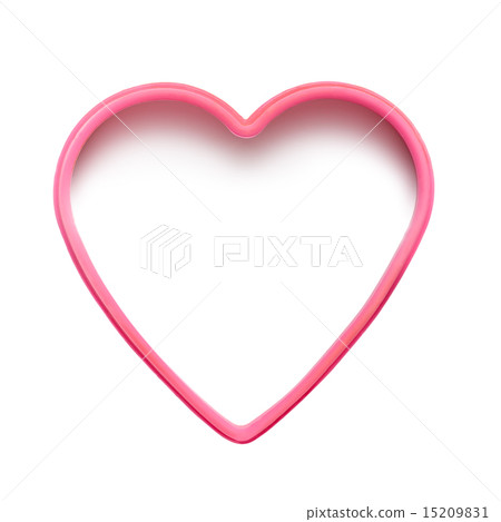 Pink heart shape isolated on white background. Happy Valentine's 15209831