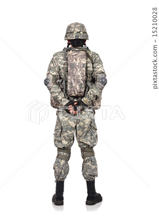 US soldier standing back 15210028