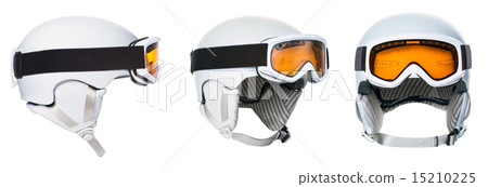 White helmet and goggles 15210225