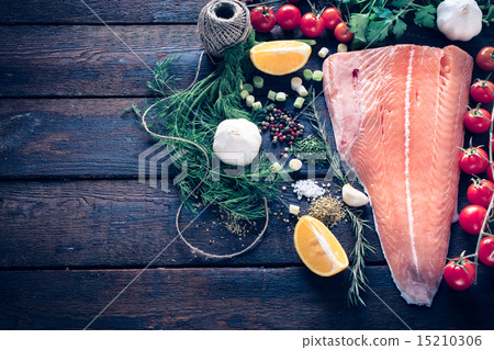 Salmon and ingredients Salmon and ingredients 15210306