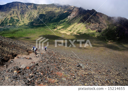 登山者和淺間山 登山者和淺間山 15214655