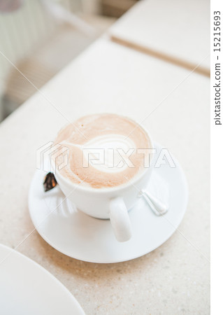 Cup of delicious coffee with a heart Cup of delicious coffee with a heart 15215693