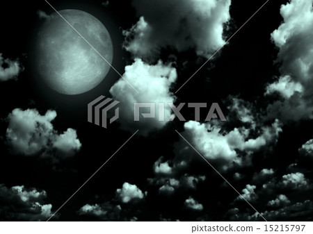 The moon in the night sky 15215797