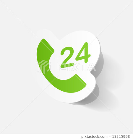 Paper clipped sticker: all-day customer support Paper clipped sticker: all-day customer support 15215998