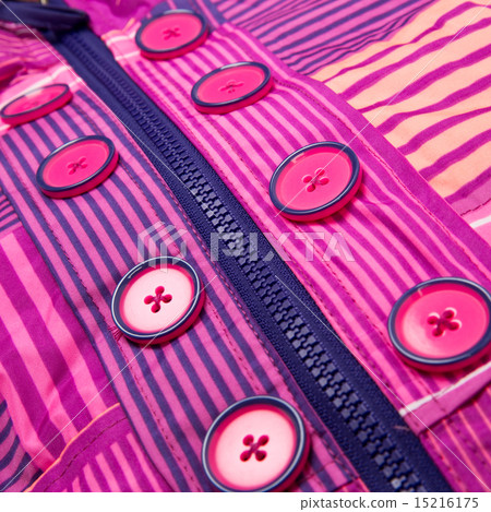 Close up zipper and button 15216175