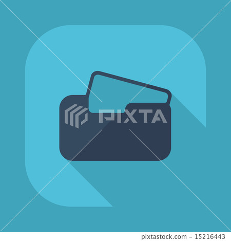 Flat modern design with shadow vector icons: folder file Flat modern design with shadow vector icons: folder file 15216443