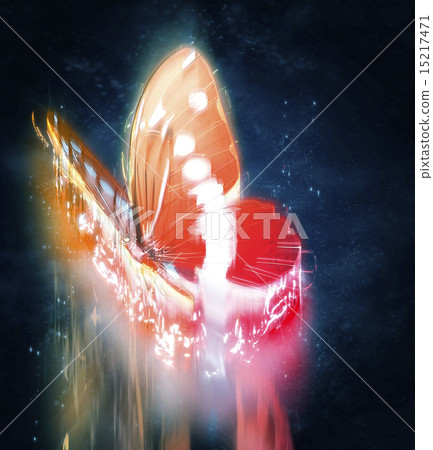 Abstract butterfly with light effect Abstract butterfly with light effect 15217471