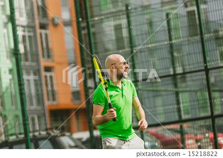 man play tennis outdoor man play tennis outdoor 15218822