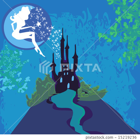 fairy flying above castle 15219236