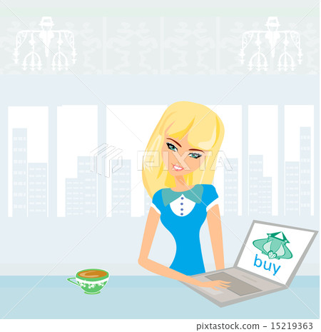 Online shopping girl Online shopping girl 15219363
