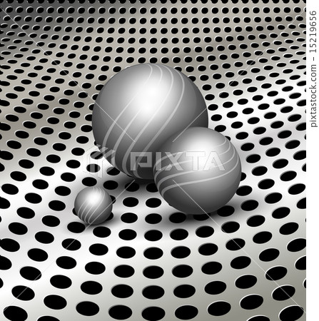 Abstract technology background with balls 15219656