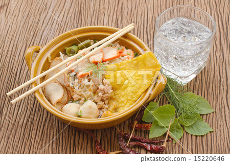 asian cuisine , pork noodle in the bowl asian cuisine , pork noodle in the bowl 15220646