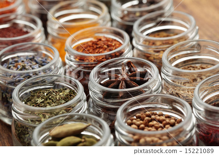 Jars with spices Jars with spices 15221089