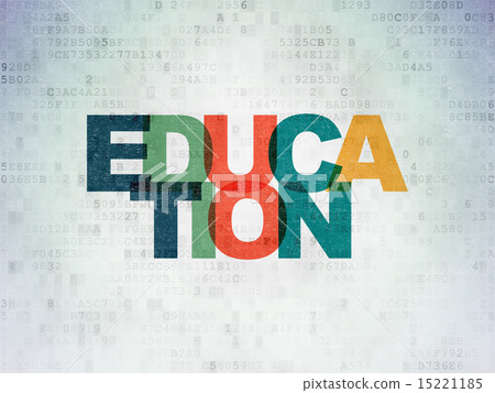 Education concept: Education on Digital Paper background Education concept: Education on Digital Paper background 15221185