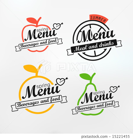 Different menu labels design set Different menu labels design set 15221455