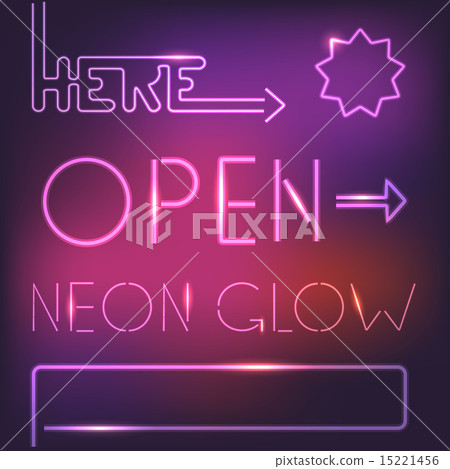 Glowing neon elements Glowing neon elements 15221456