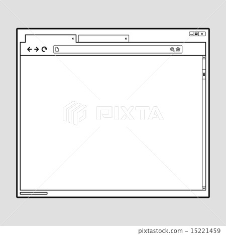 Opened browser window template 15221459