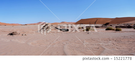 beautiful landscape of Hidden Vlei in Namib desert 15221778