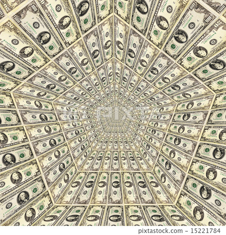 dollar pattern with flame on the background 15221784