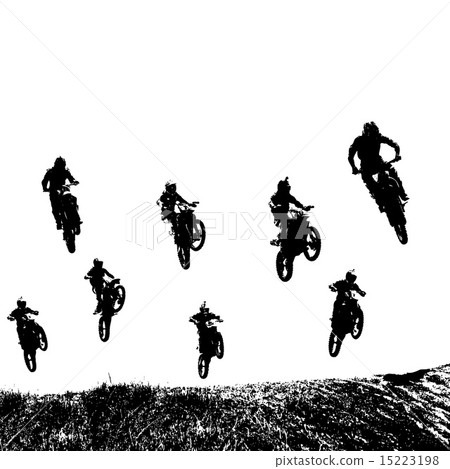 Rider participates motocross championship. Rider participates motocross championship. 15223198
