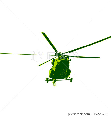 Russian army Mi-8 helicopter. Vector illustration. 15223230